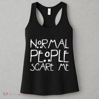 Normal People Scare Me Funny Awkward Weird Women's Tank Top thumb 3