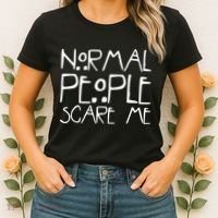 Normal People Scare Me Funny Awkward Weird Women's T-Shirt thumb 2