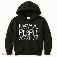 Normal People Scare Me Funny Awkward Weird Kids Hoodie thumb 0