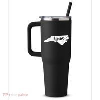 North Carolina Home State 40oz Vacuum Insulated Stainless Steel Travel Tumbler thumb 2