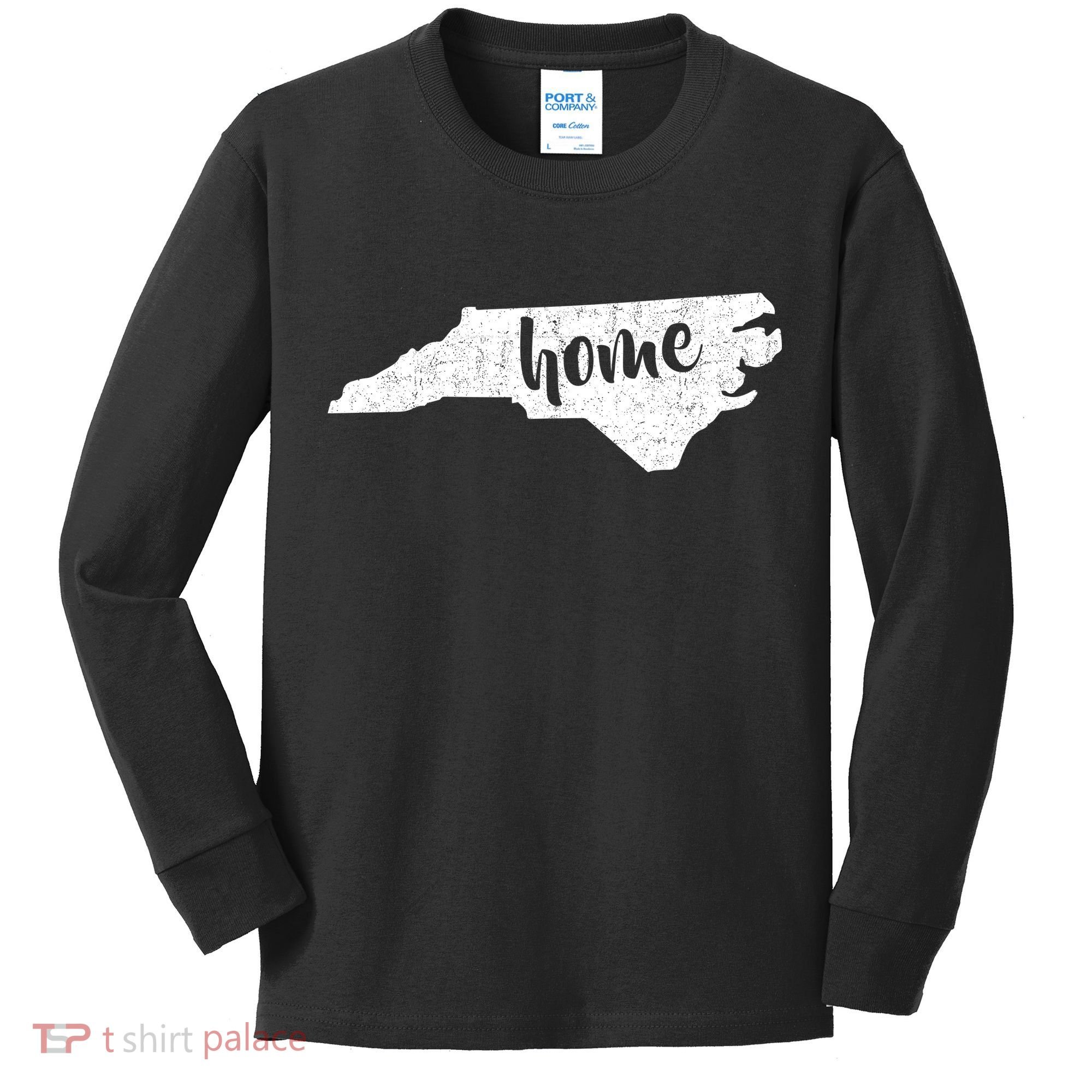 North Carolina Home State Kids Long Sleeve Shirt