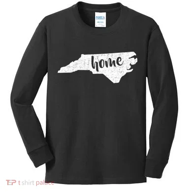 North Carolina Home State Kids Long Sleeve Shirt