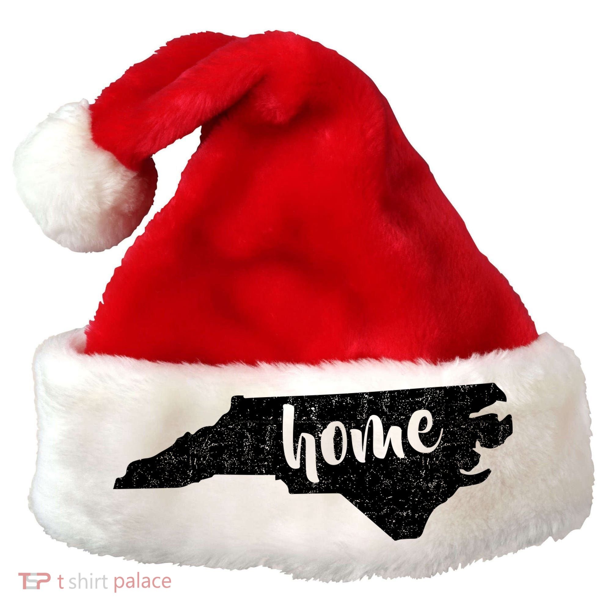 North Carolina Home State Santa Hat