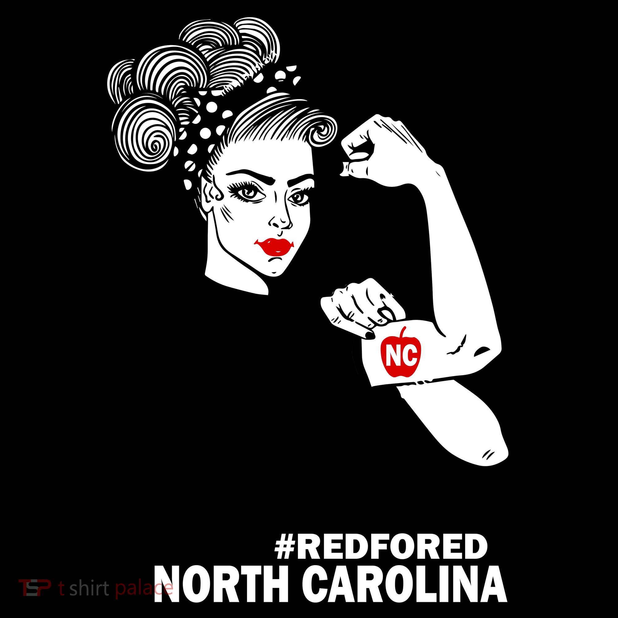 North Carolina NC Red For Ed Strong Bucket Hat