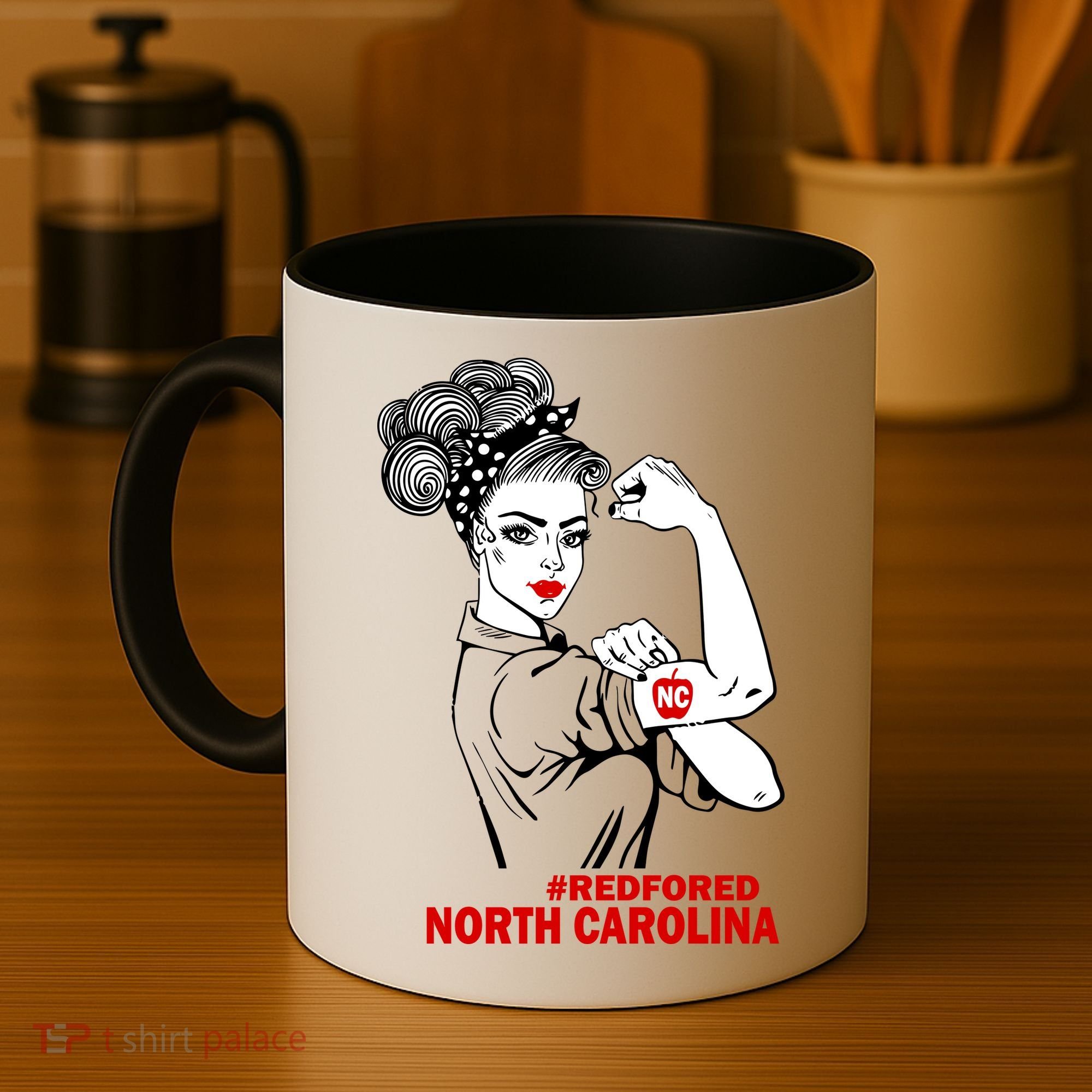 North Carolina NC Red For Ed Strong Coffee Mug