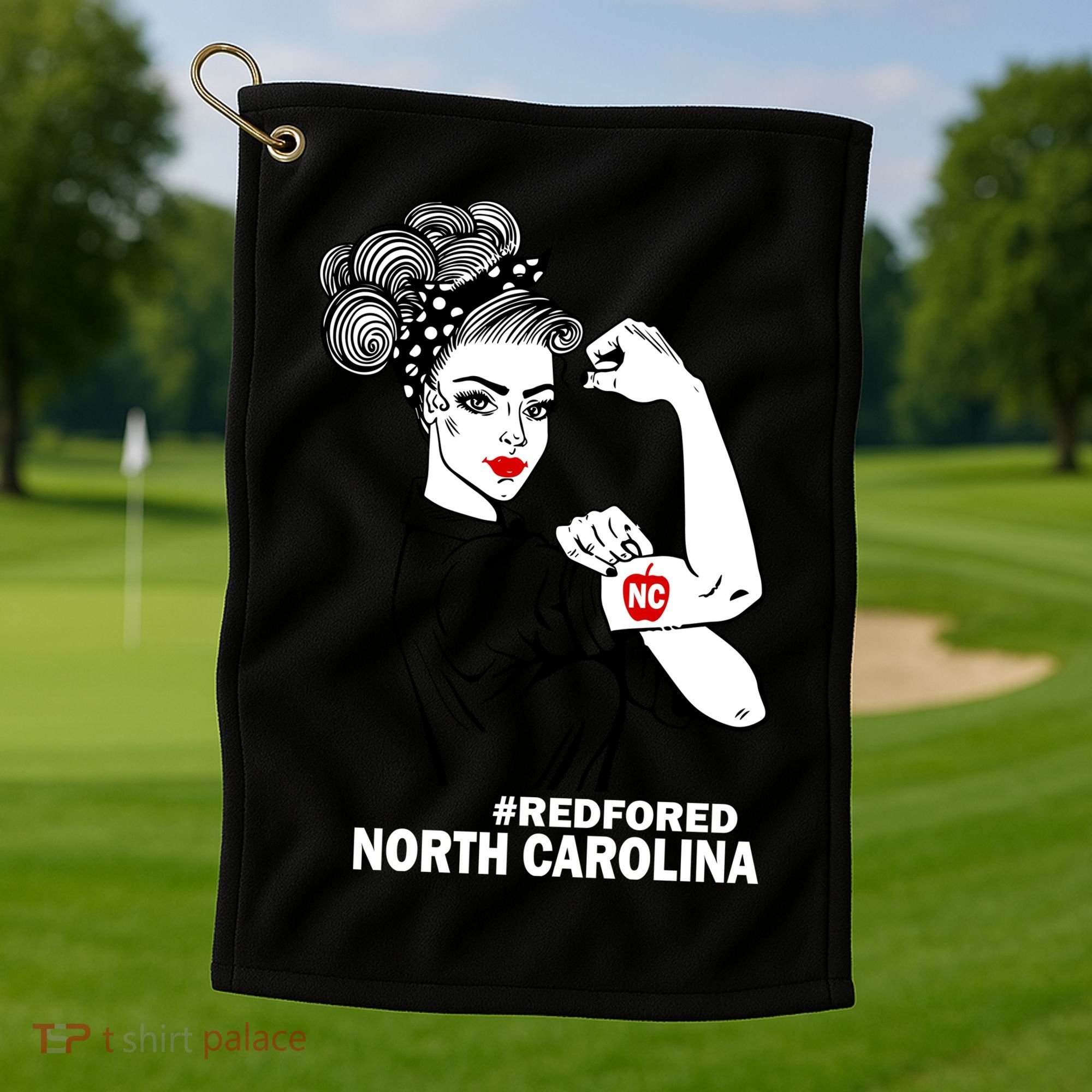 North Carolina NC Red For Ed Strong Golf Towel