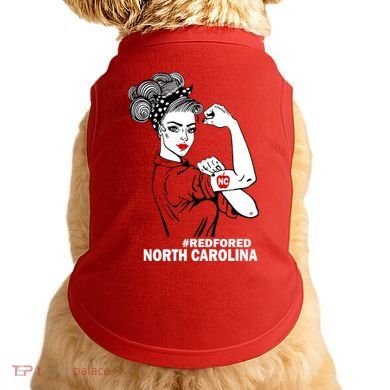 North Carolina NC Red For Ed Strong Doggie Tank