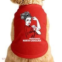 North Carolina NC Red For Ed Strong Doggie Tank thumb 0