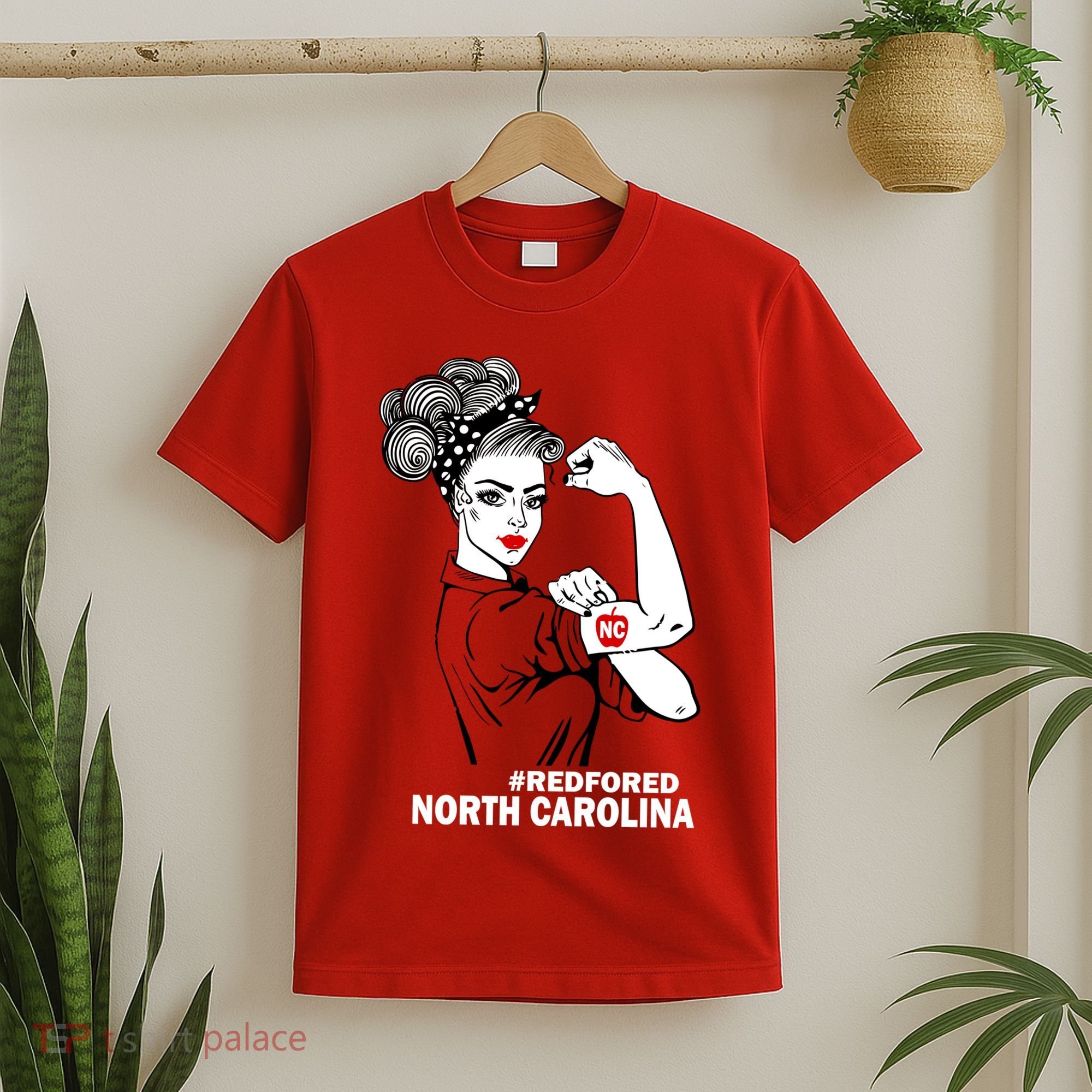 North Carolina NC Red For Ed Strong T-Shirt
