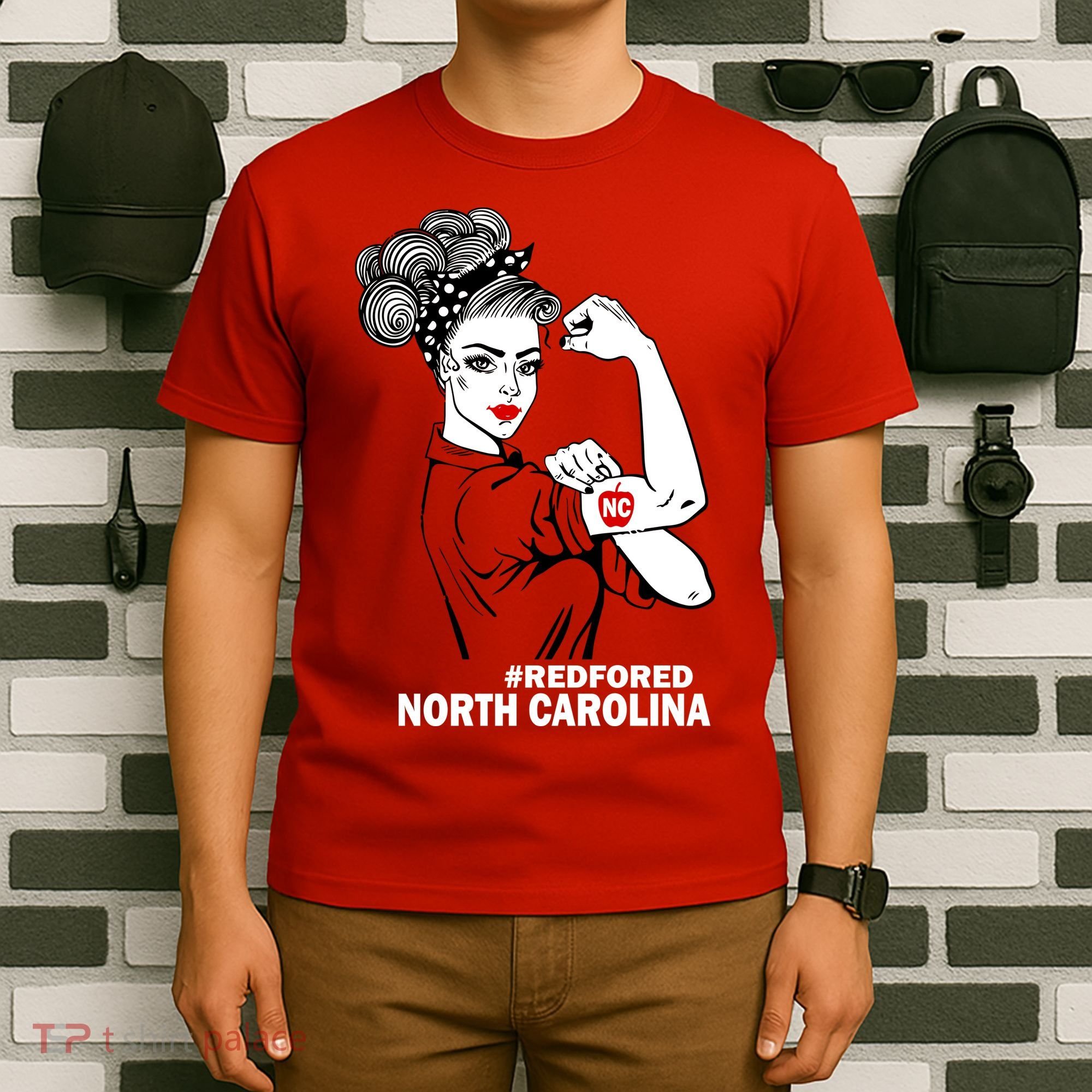 North Carolina NC Red For Ed Strong T-Shirt