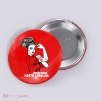 North Carolina NC Red For Ed Strong Button thumb 0