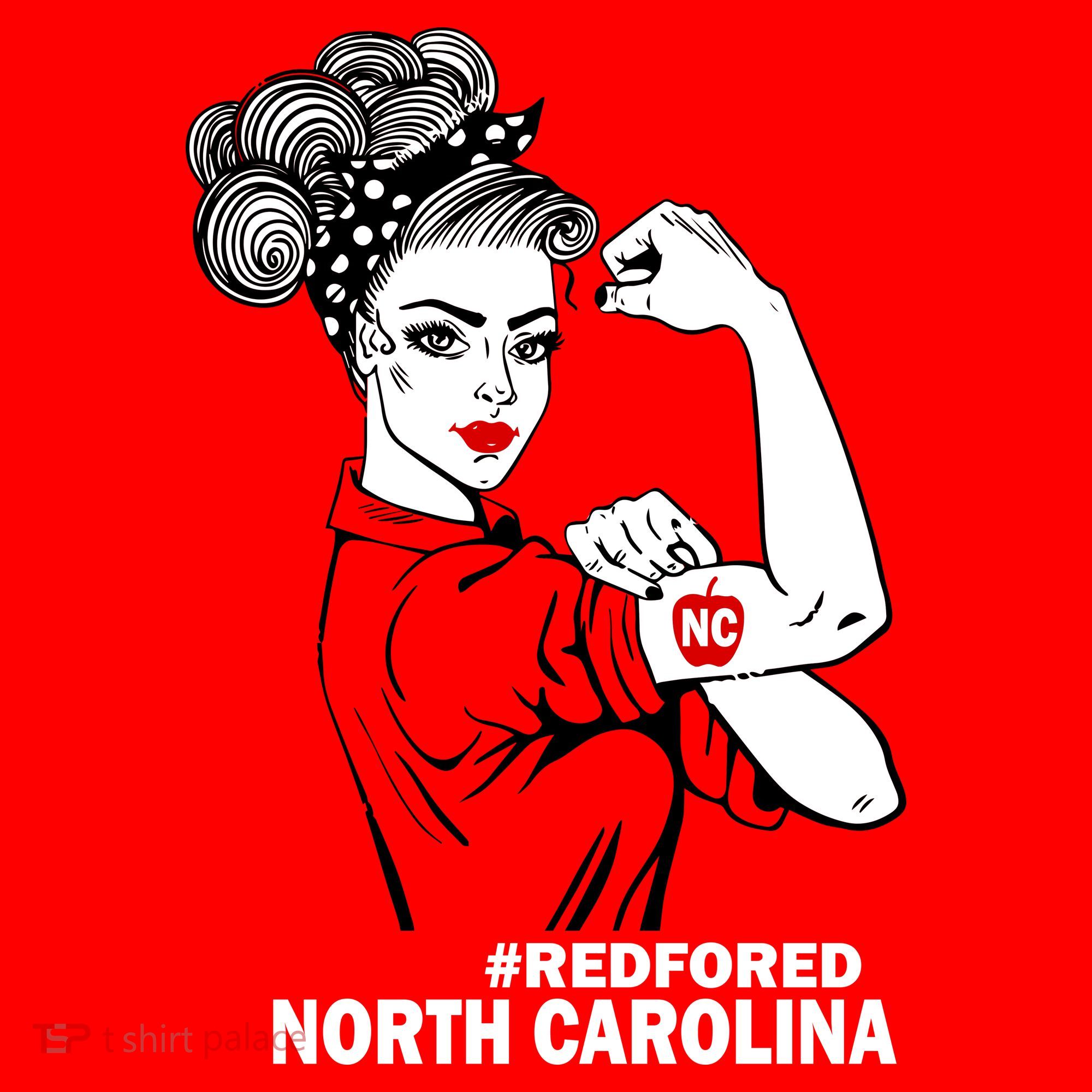 North Carolina NC Red For Ed Strong Coaster