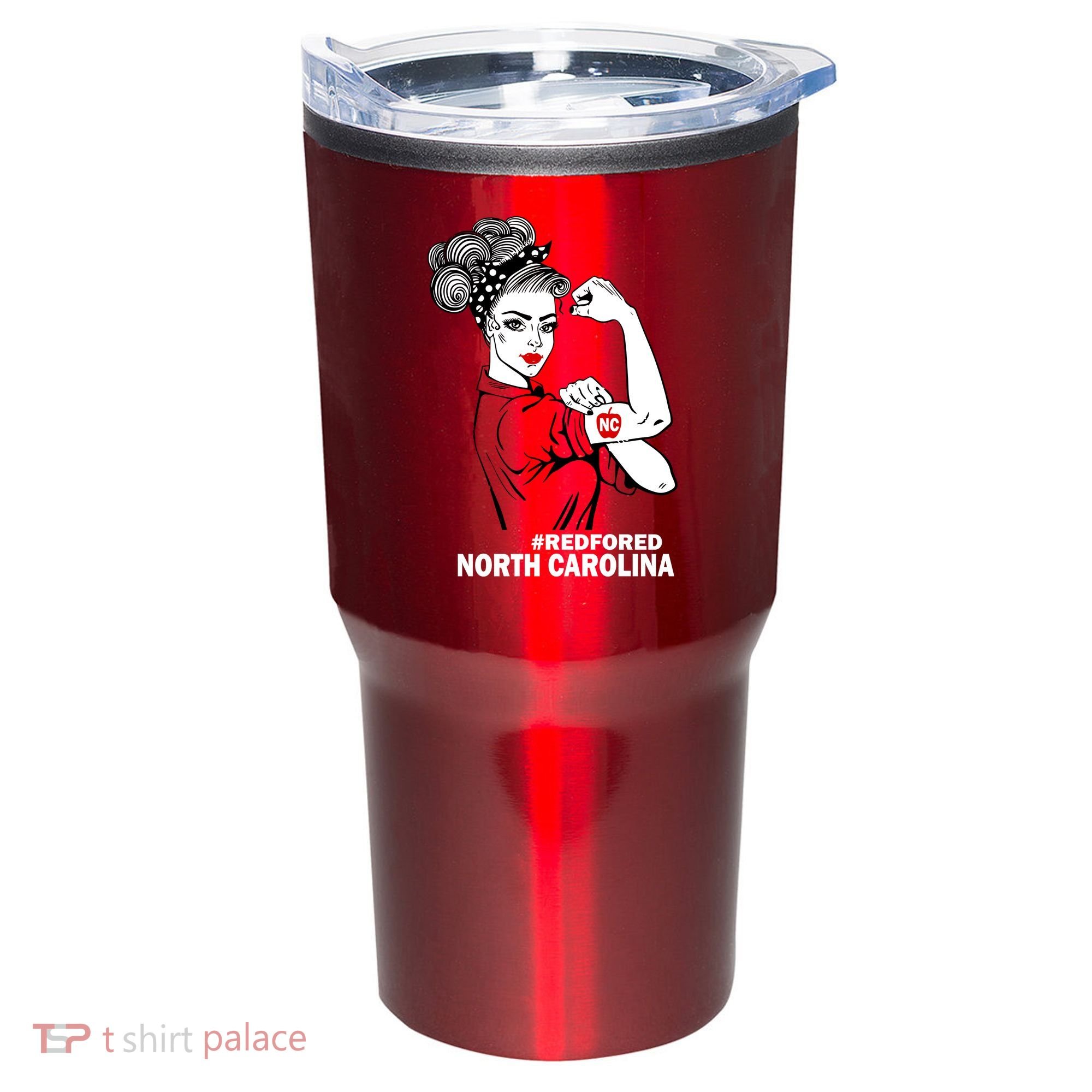 North Carolina NC Red For Ed Strong Tumbler