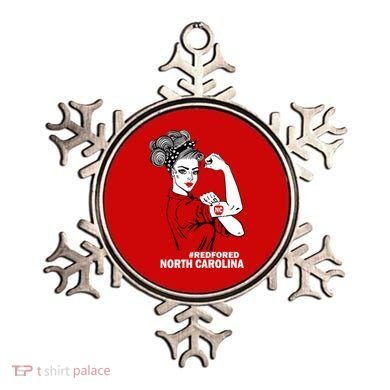 North Carolina NC Red For Ed Strong Ornament