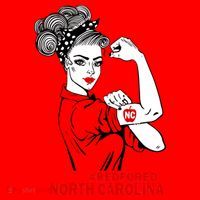 North Carolina NC Red For Ed Strong Santa Hat thumb 1