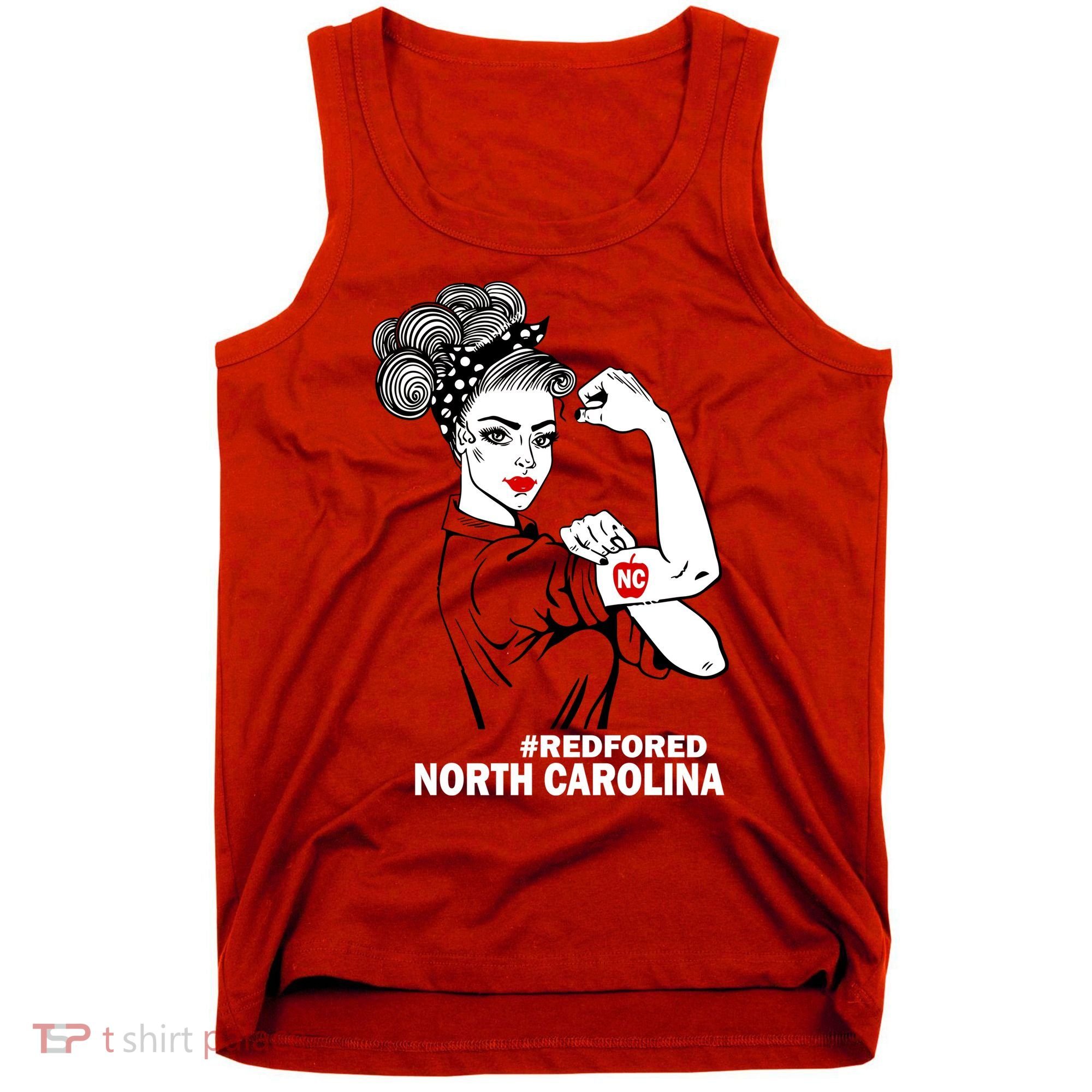 North Carolina NC Red For Ed Strong Tank Top