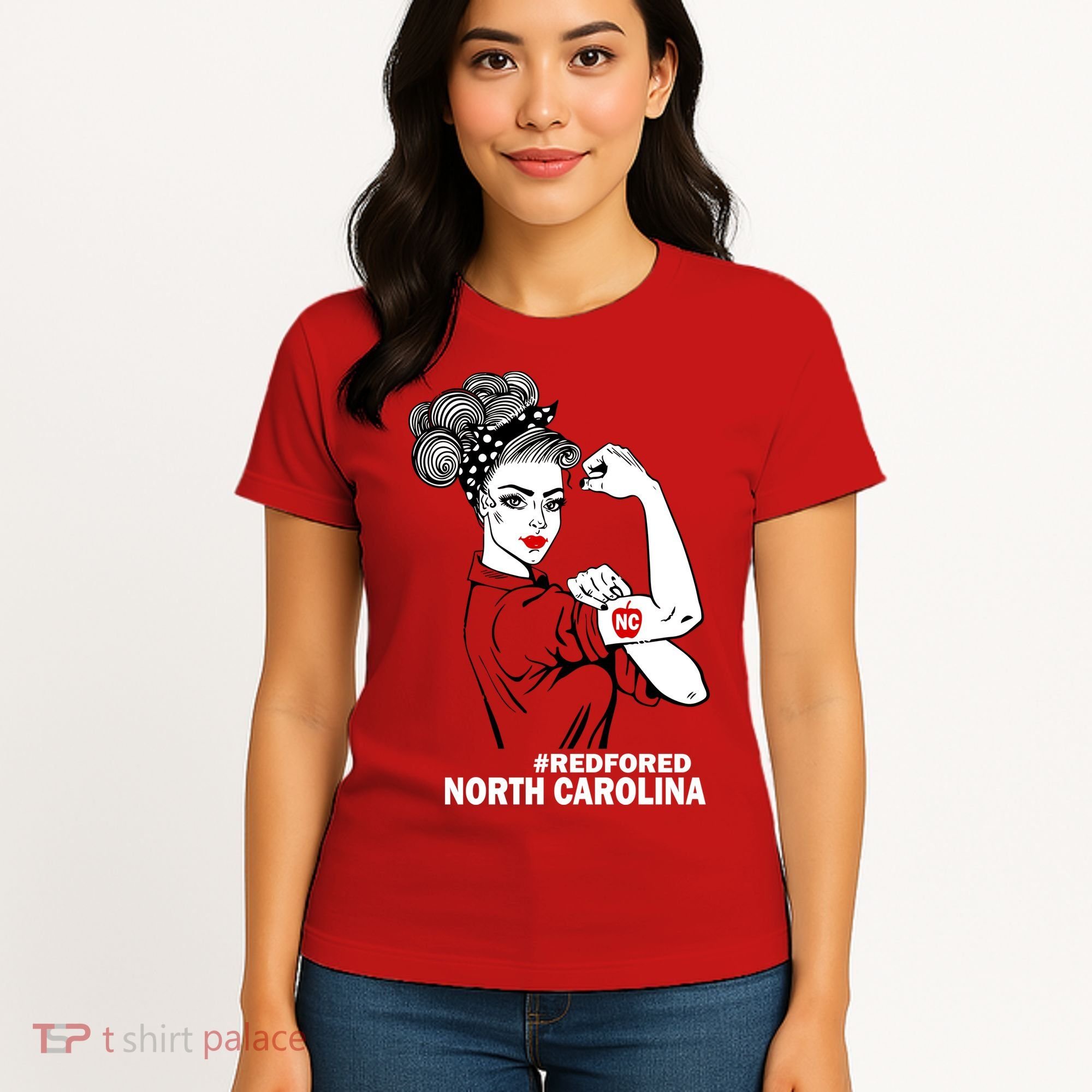 North Carolina NC Red For Ed Strong Women's T-Shirt