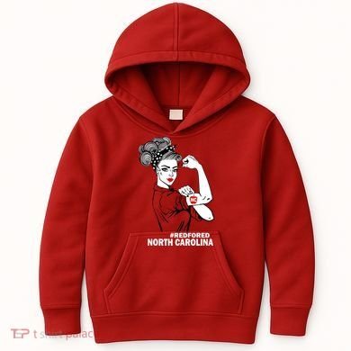 North Carolina NC Red For Ed Strong Kids Hoodie
