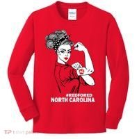North Carolina NC Red For Ed Strong Kids Long Sleeve Shirt thumb 0