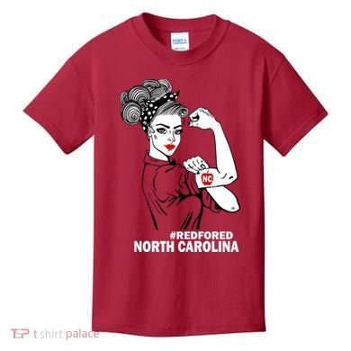 North Carolina NC Red For Ed Strong Kids T-Shirt