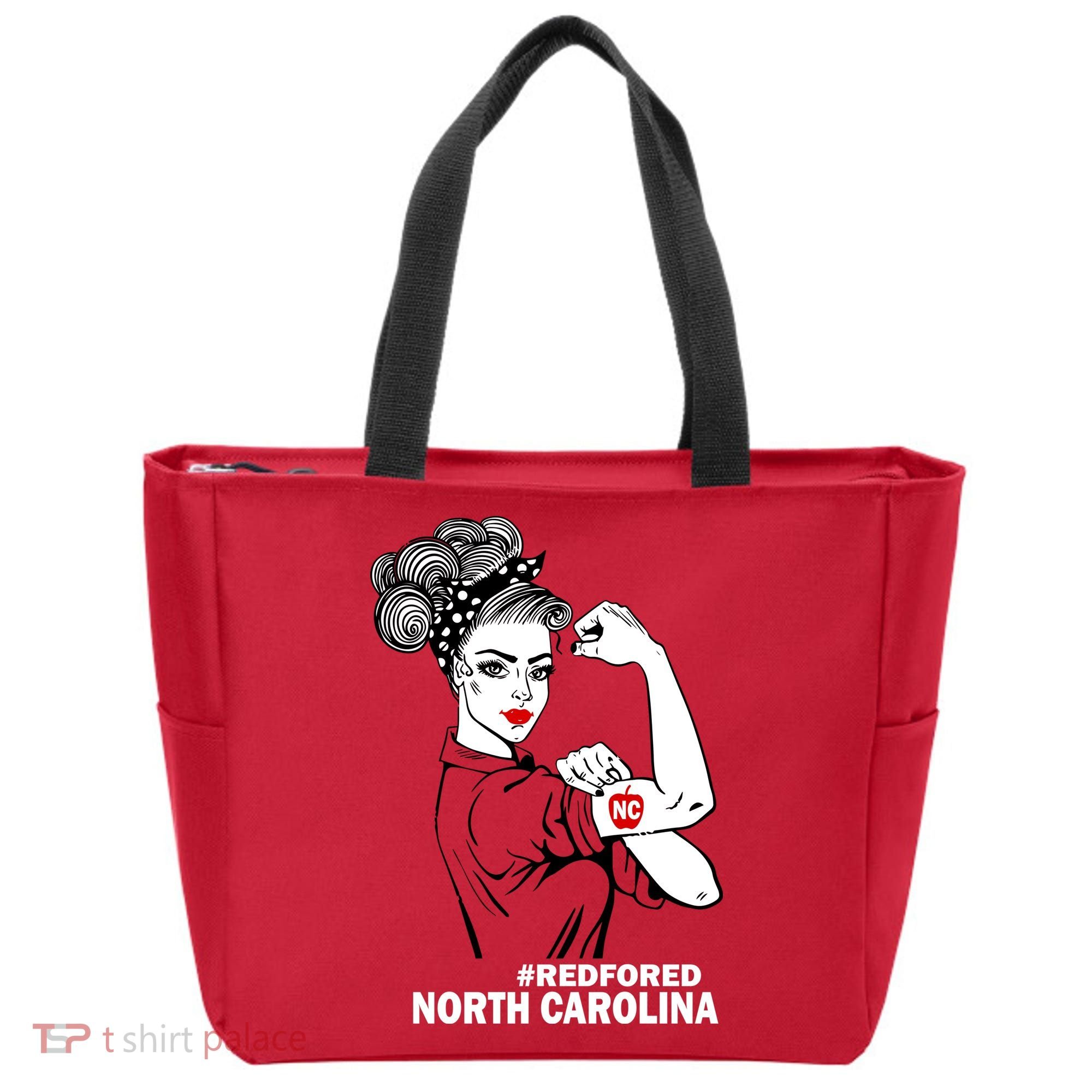 North Carolina NC Red For Ed Strong Tote Bag