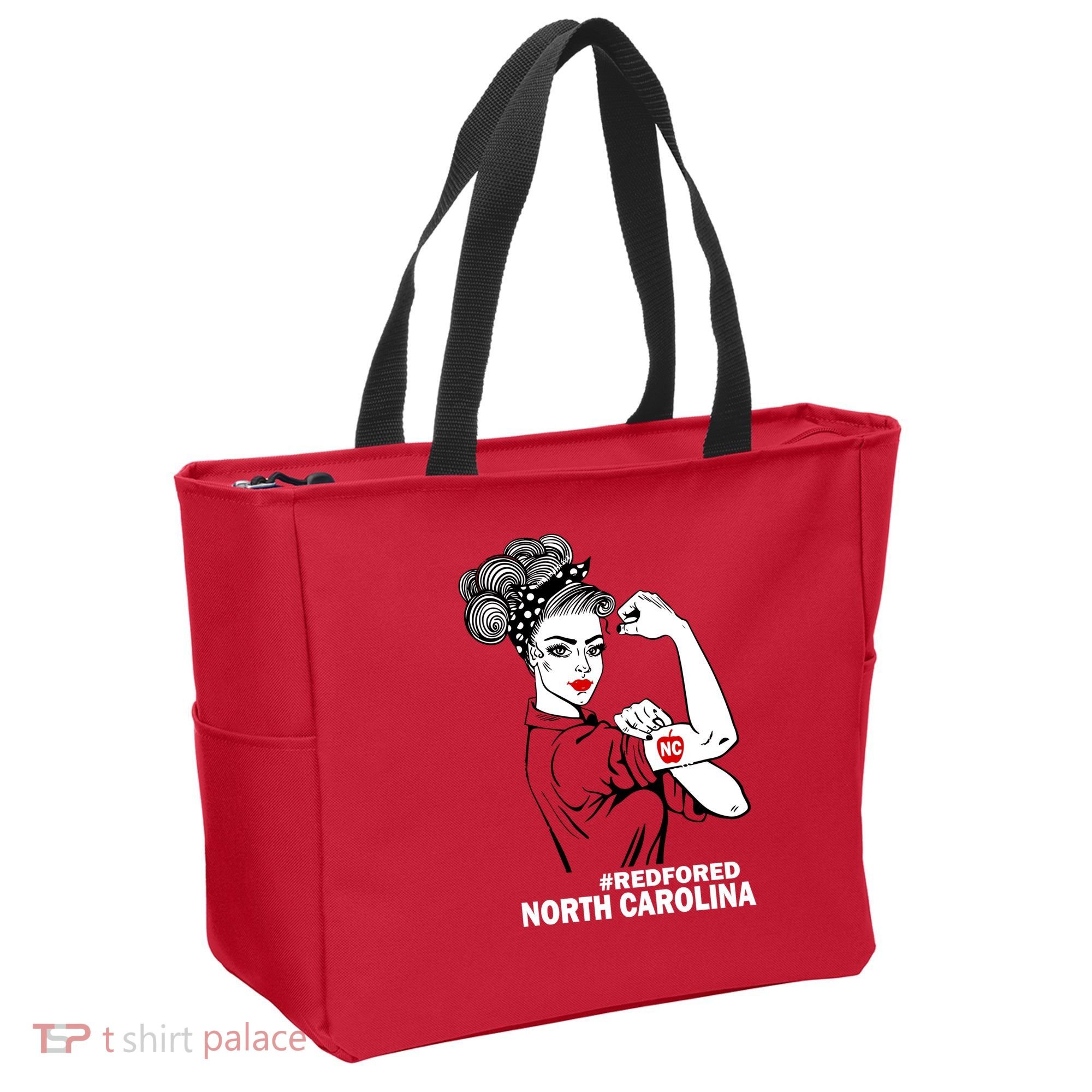North Carolina NC Red For Ed Strong Tote Bag