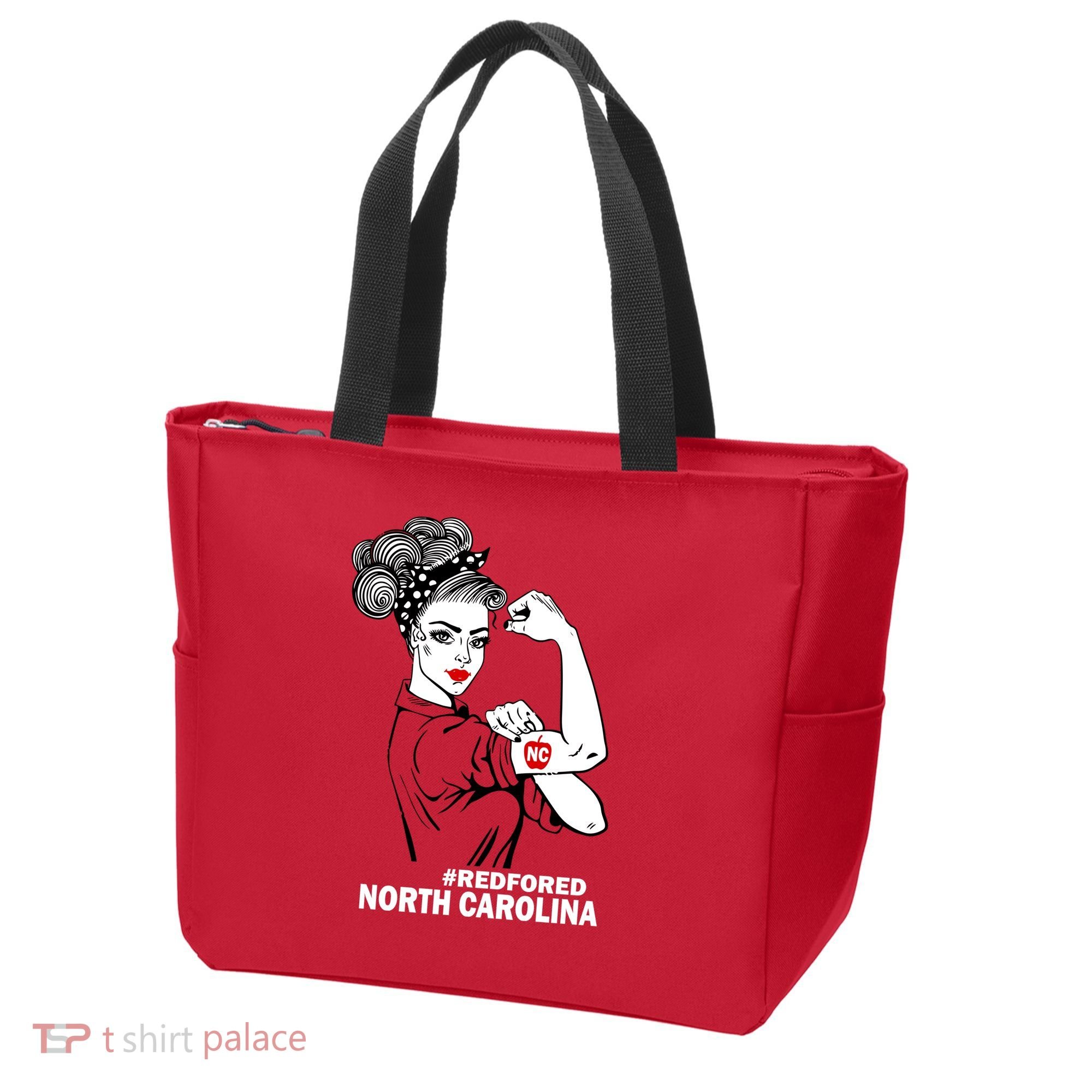North Carolina NC Red For Ed Strong Tote Bag