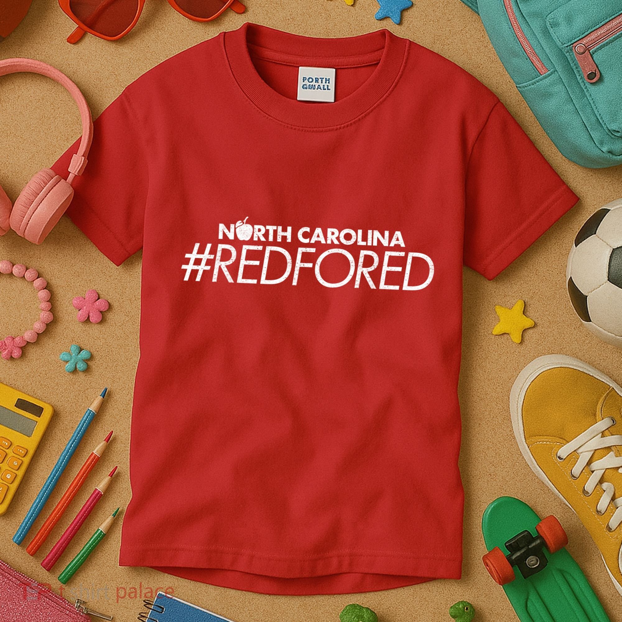 North Carolina Red For Ed Kids T-Shirt