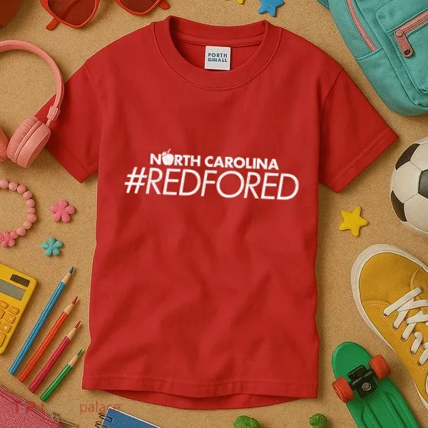 North Carolina Red For Ed Kids T-Shirt