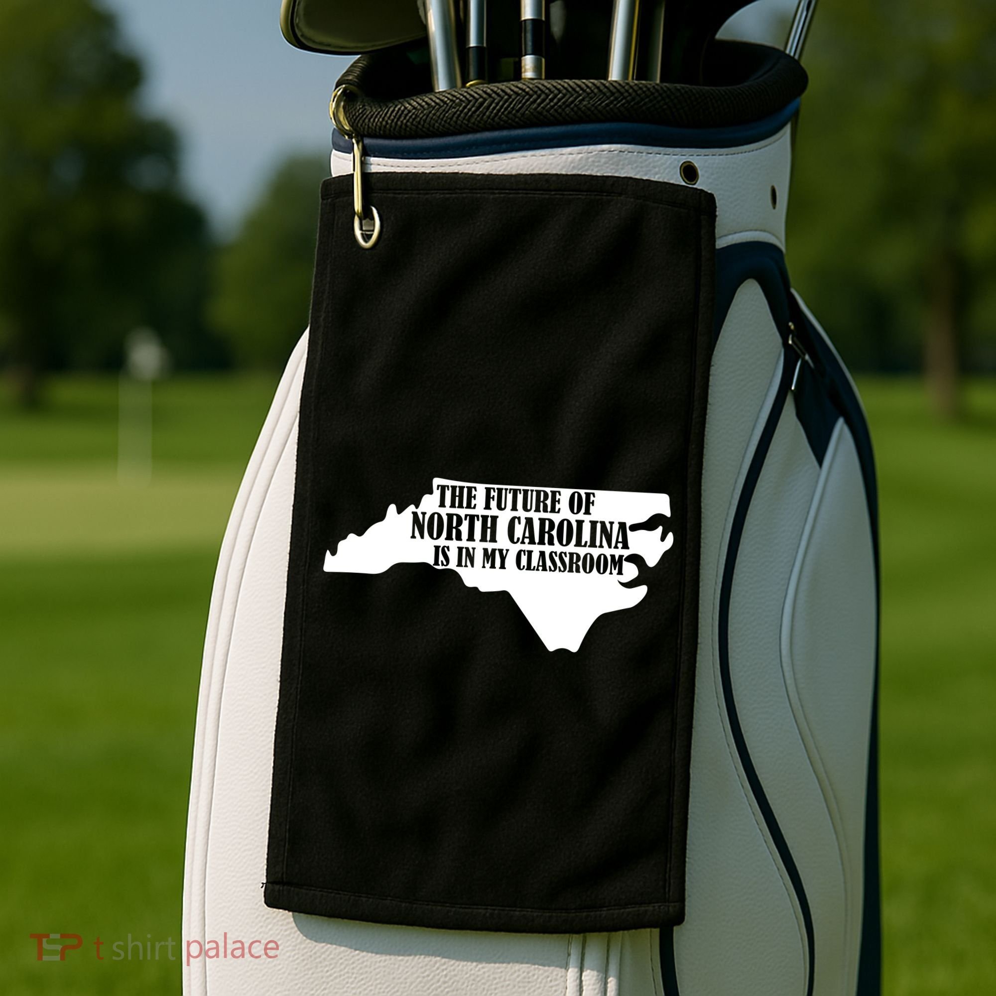 North Carolina Teachers Rally Red For Ed Golf Towel