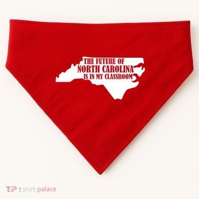North Carolina Teachers Rally Red For Ed USA-Made Doggie Bandana