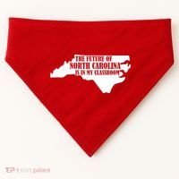 North Carolina Teachers Rally Red For Ed USA-Made Doggie Bandana thumb 0
