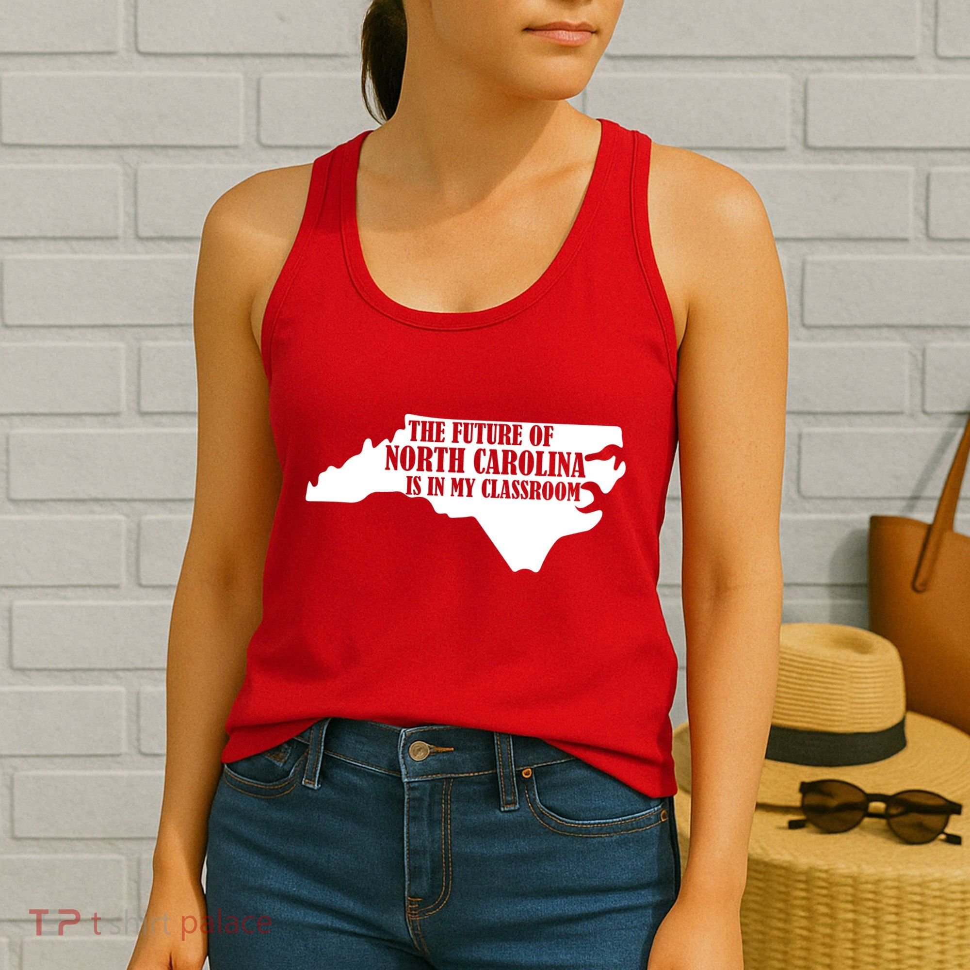 North Carolina Teachers Rally Red For Ed Women's Tank Top