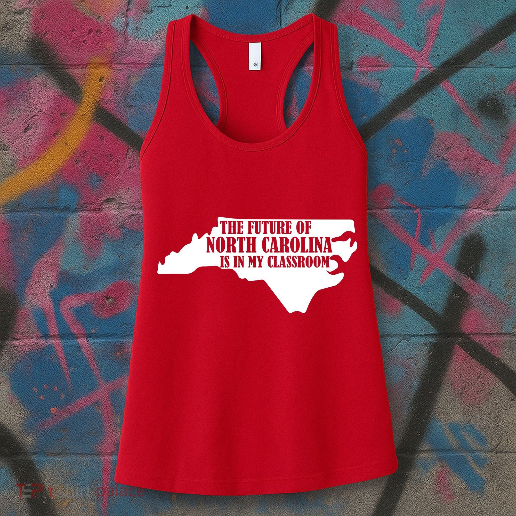 North Carolina Teachers Rally Red For Ed Women's Tank Top