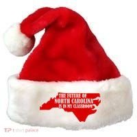 North Carolina Teachers Rally Red For Ed Santa Hat thumb 0