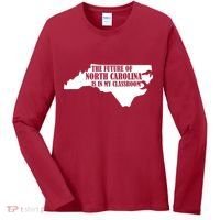 North Carolina Teachers Rally Red For Ed Women's Long Sleeve Shirt thumb 0