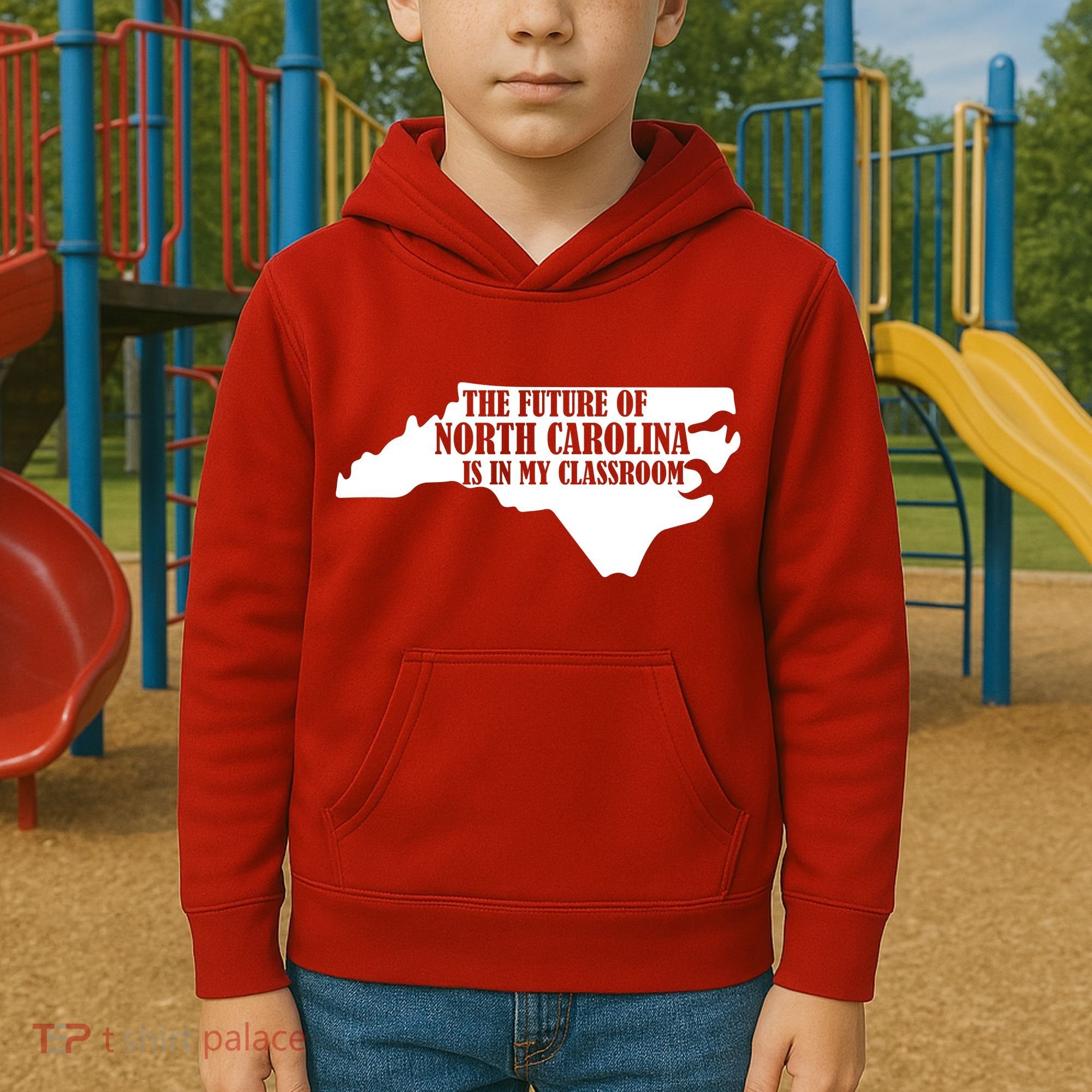 North Carolina Teachers Rally Red For Ed Kids Hoodie