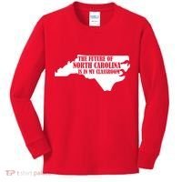 North Carolina Teachers Rally Red For Ed Kids Long Sleeve Shirt thumb 0