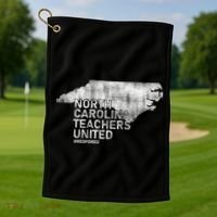 North Carolina Teachers United Red For Ed Golf Towel thumb 1