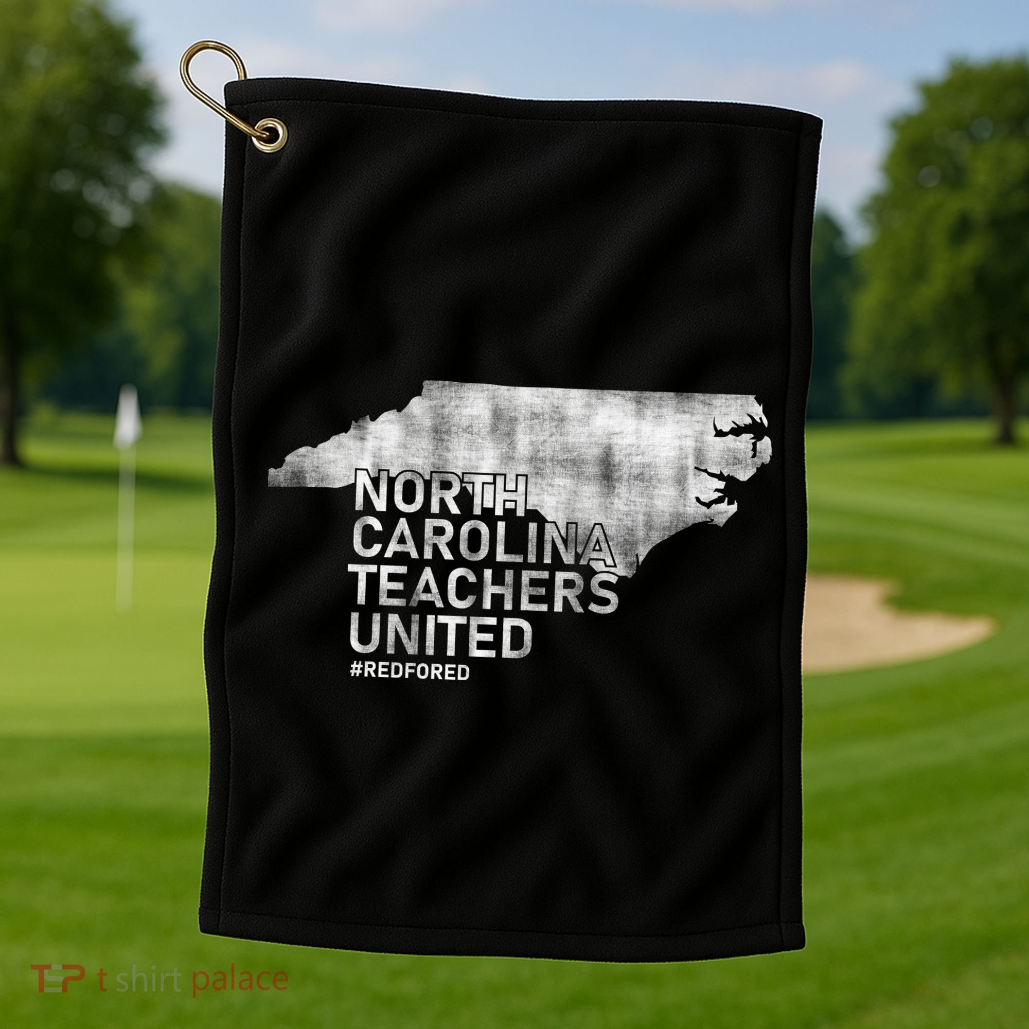 North Carolina Teachers United Red For Ed Golf Towel