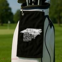North Carolina Teachers United Red For Ed Golf Towel thumb 2