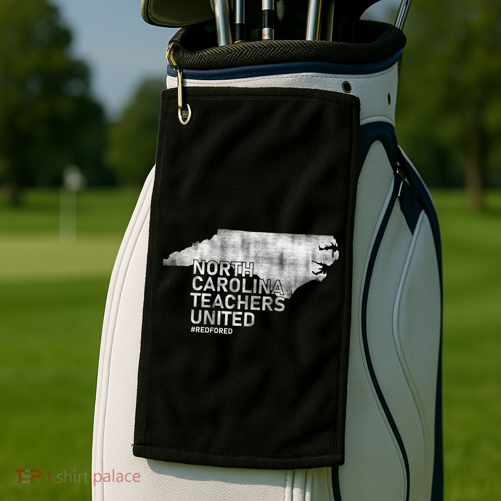 North Carolina Teachers United Red For Ed Golf Towel