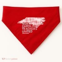 North Carolina Teachers United Red For Ed USA-Made Doggie Bandana thumb 0