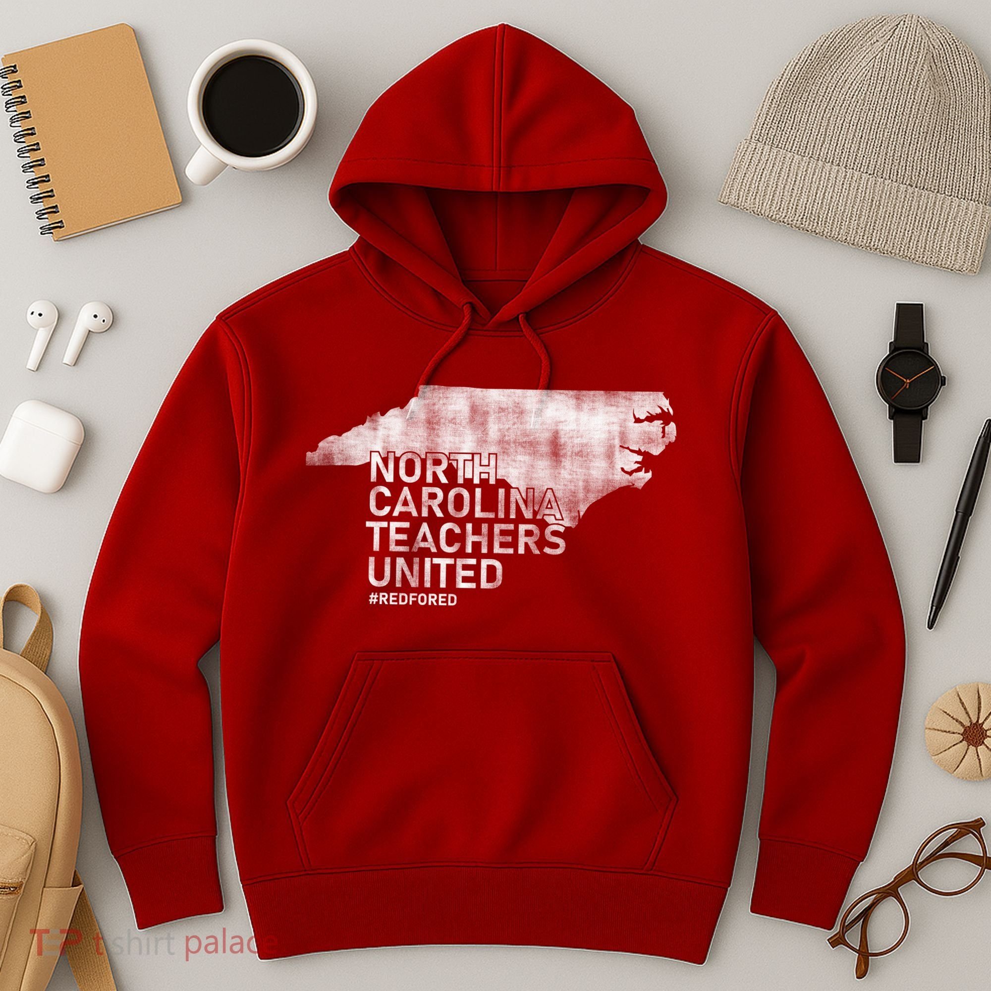 North Carolina Teachers United Red For Ed Hoodie