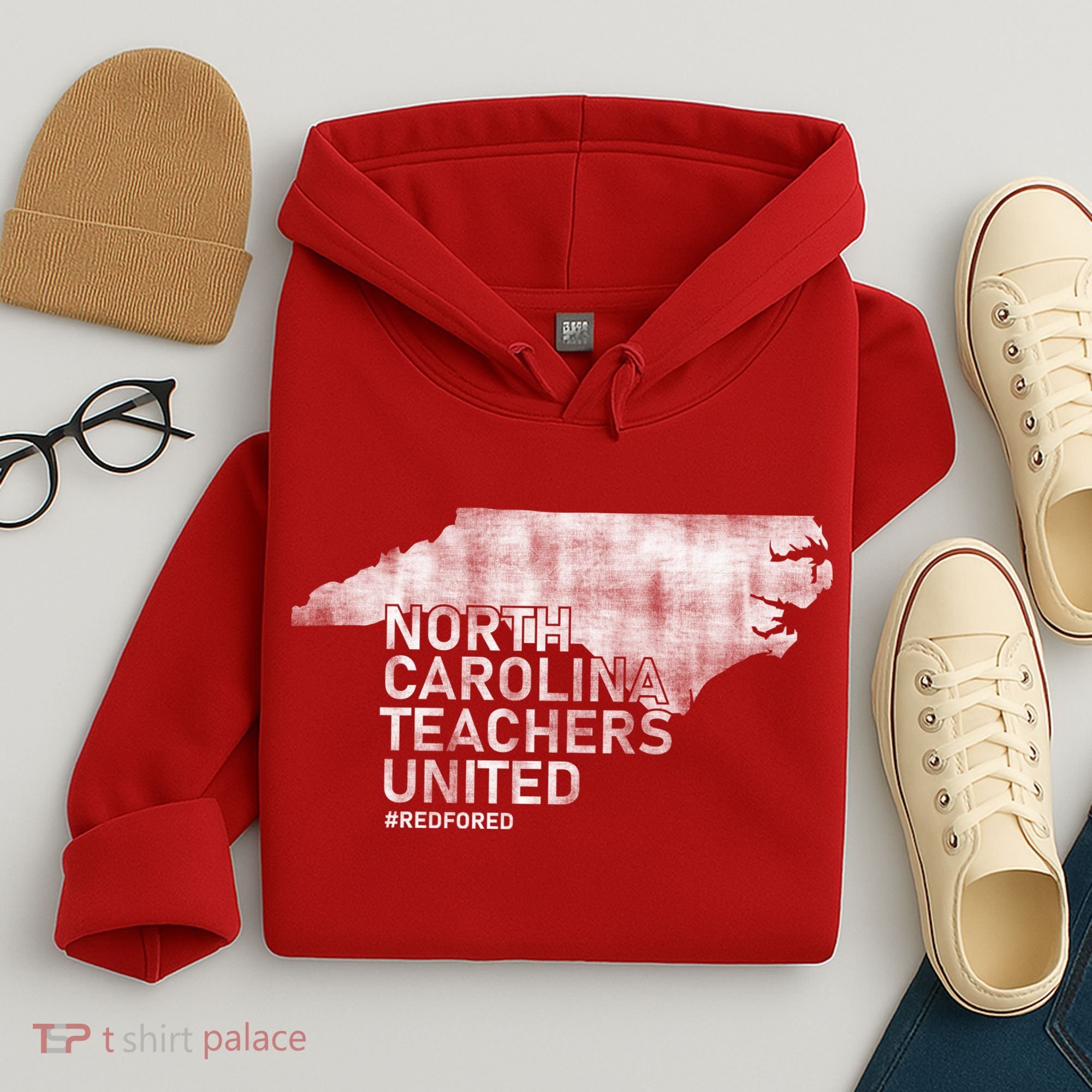 North Carolina Teachers United Red For Ed Hoodie