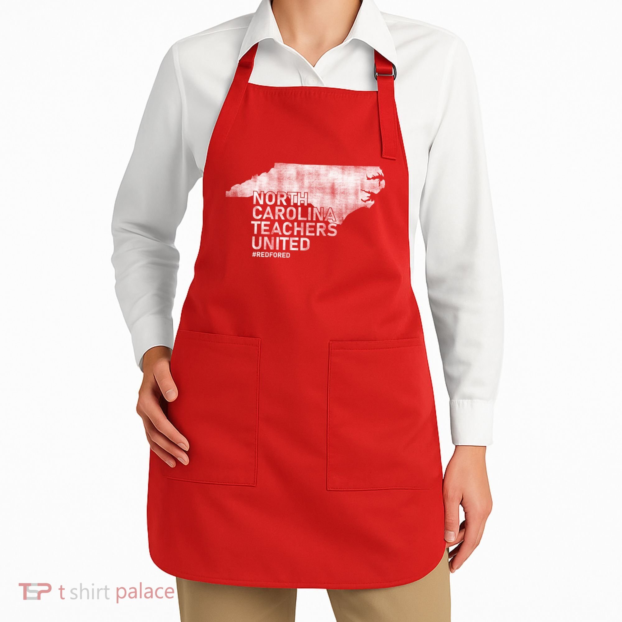 North Carolina Teachers United Red For Ed Apron