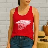 North Carolina Teachers United Red For Ed Women's Tank Top thumb 2