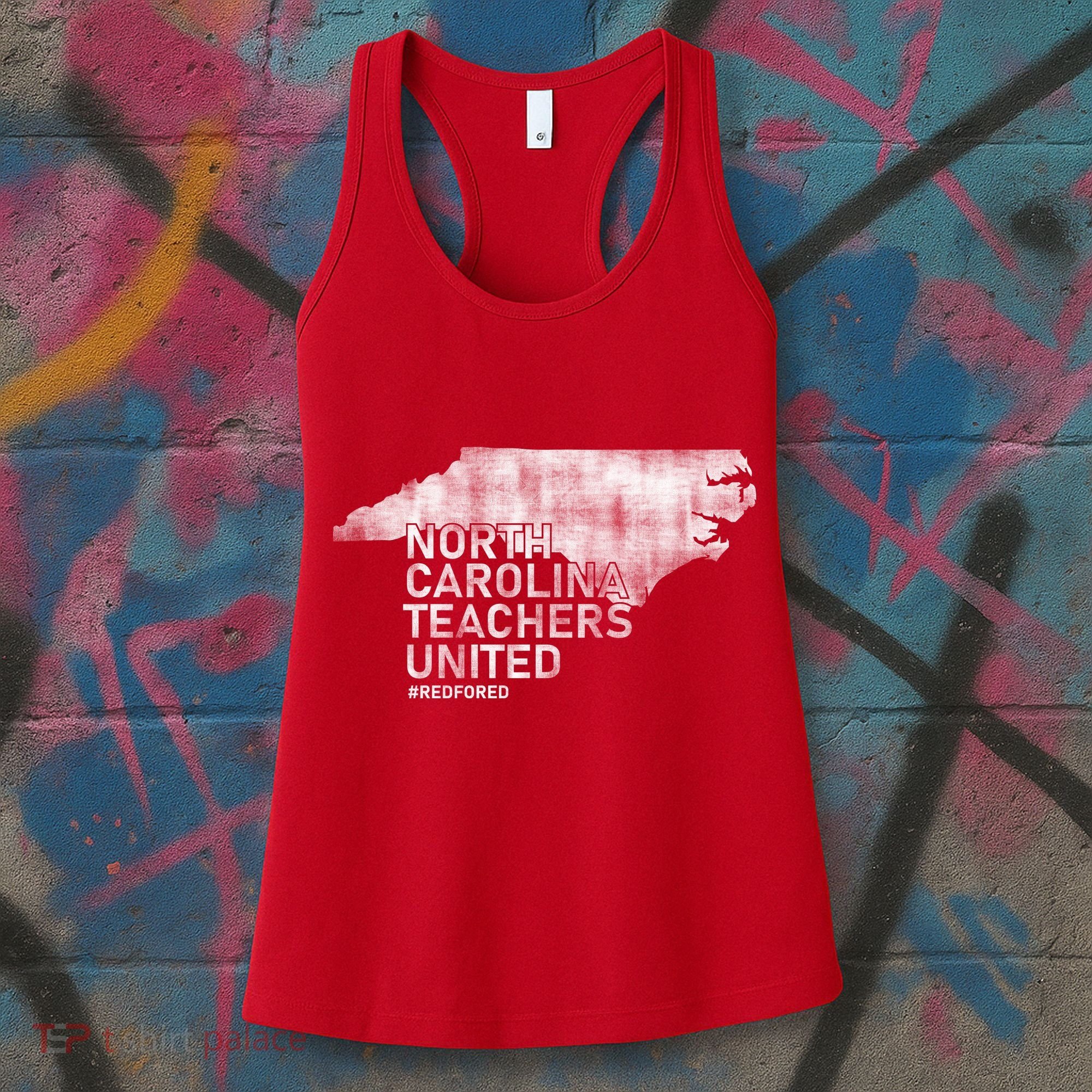 North Carolina Teachers United Red For Ed Women's Tank Top