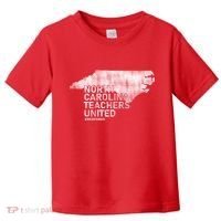 North Carolina Teachers United Red For Ed Toddler T-Shirt thumb 0