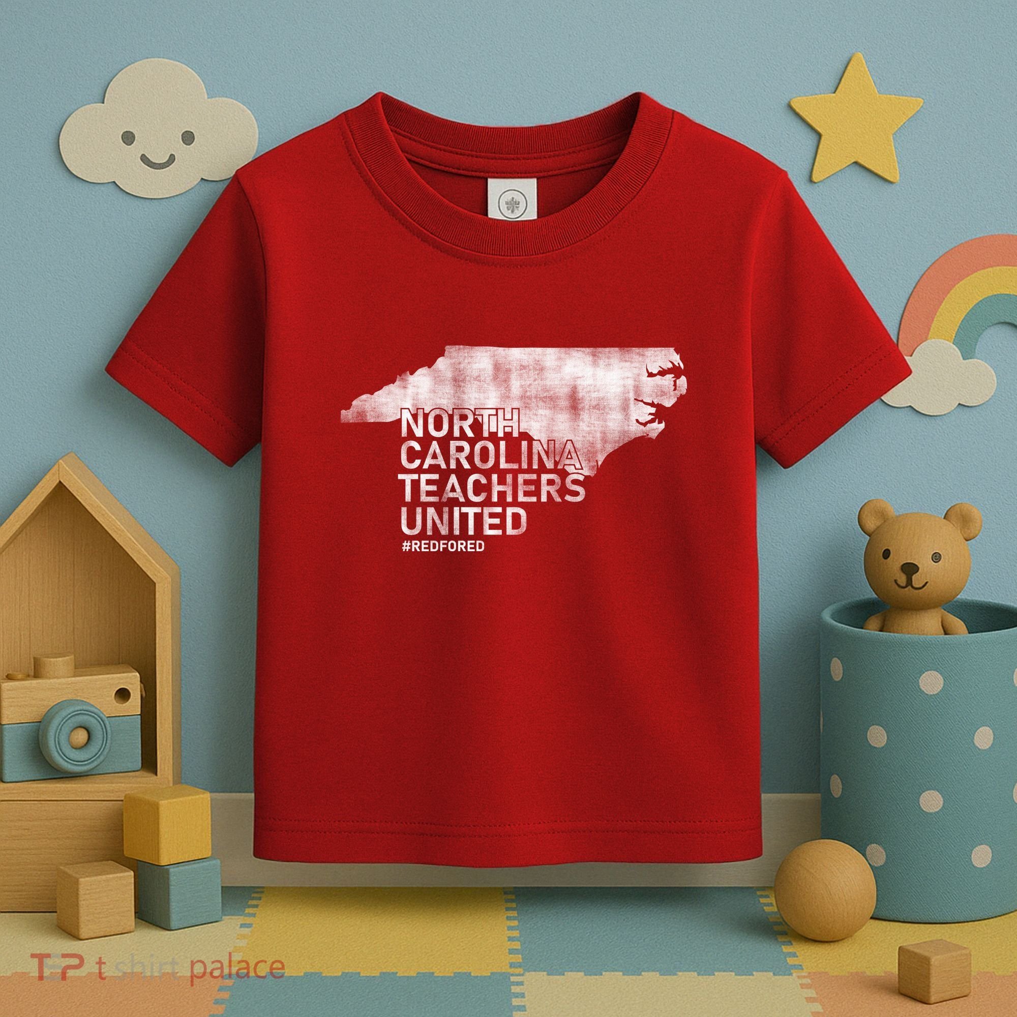 North Carolina Teachers United Red For Ed Toddler T-Shirt